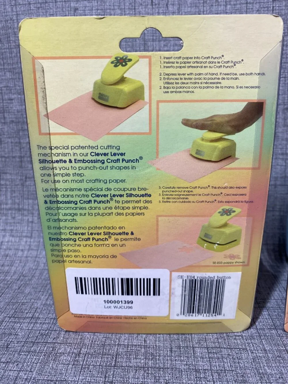 NEW Marvy Uchida “Clever Lever” RARE Rounded Button Craft Paper Punch 3pc Lot